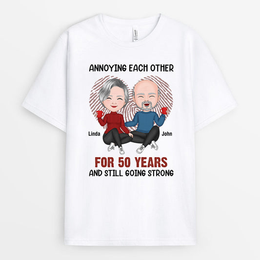 0177Auk2 Personalised T shirts Gifts Sitting Couple Couples Lovers