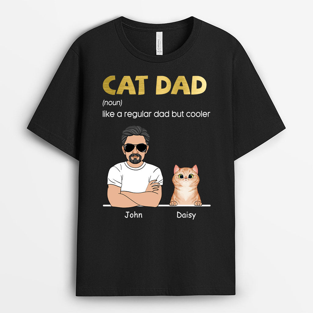 0218A158DUK1 Customise T shirts presents Cat Grandpa Dad Cat