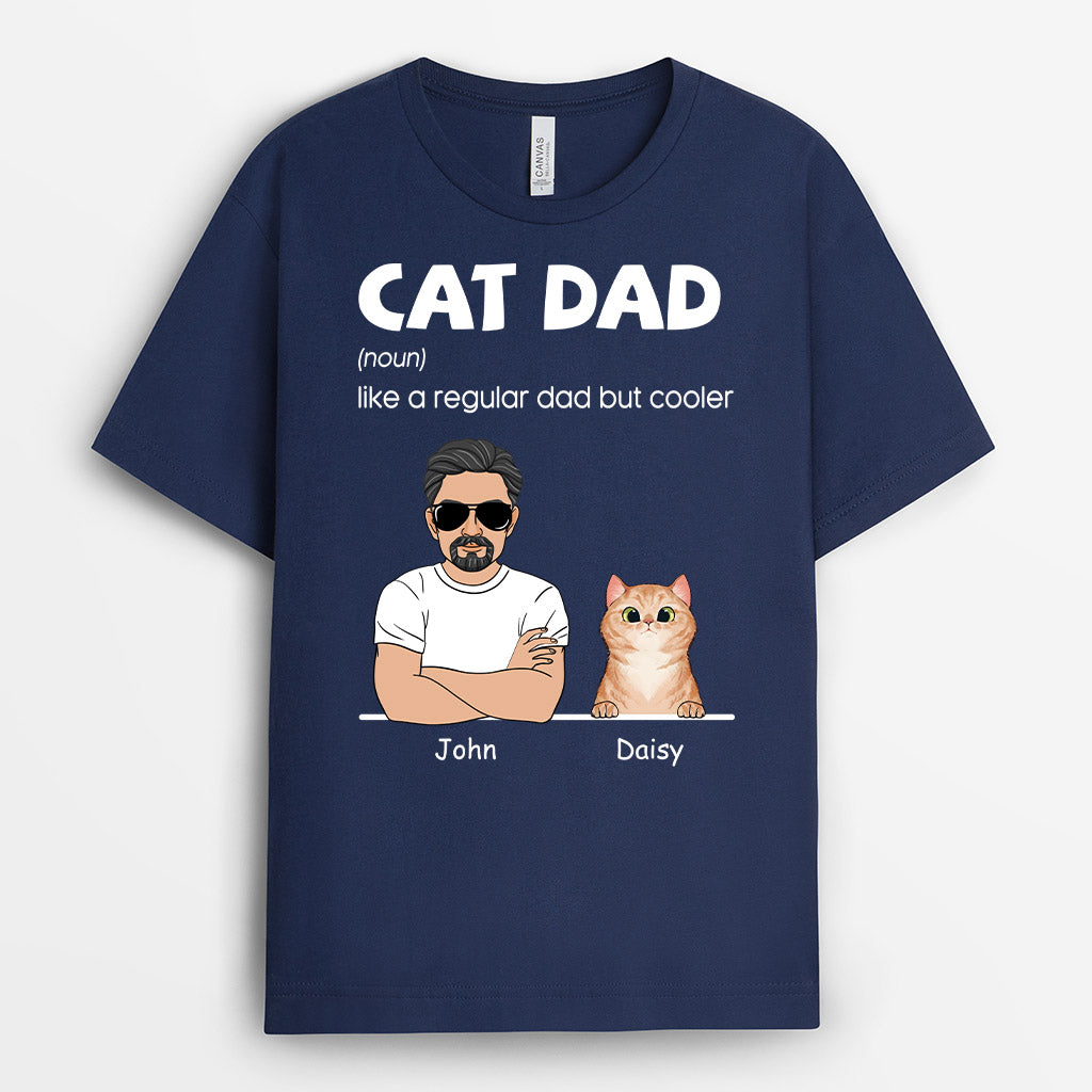 0218A158DUK2 Personalised T shirts gifts Cat Grandpa Dad Cat