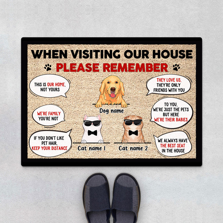 Personalised When Visiting My House Doormat - Personal Chic