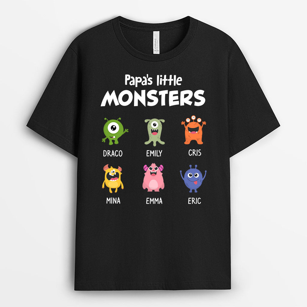 0308A268BUK2 Personalised T shirts gifts Monster Grandpa Dad Papa_bd99450a 8c93 475b bd10 23fea93e487f