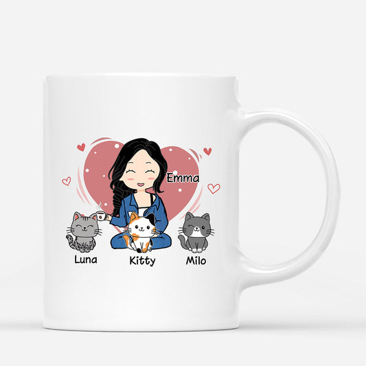 0349M247DUK2 Customised Mug presents Girl Cat Lovers_4c52b139 0678 425f 8467 c7a437c971a1