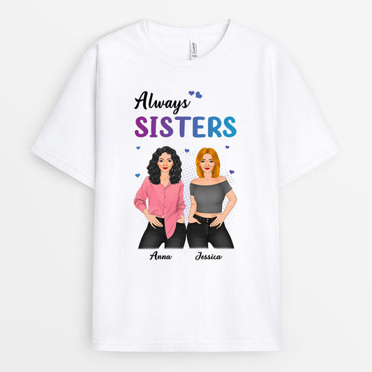 0379AUK2 Personalised T shirts Gifts Sisters Besties