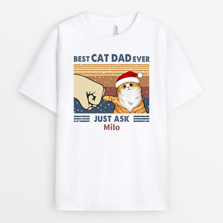 Personalised Best Cat Dad Ever T-shirt - Personal Chic
