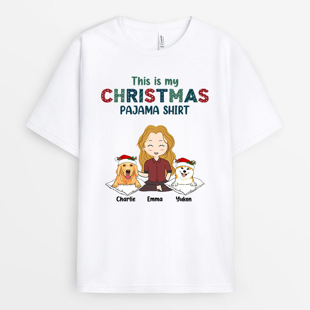 0532AUK1 Personalised T shirts Gifts Dog Dog Lovers Christmas_aa6177a1 cc7c 4c65 92bf 7a231bc51e0e