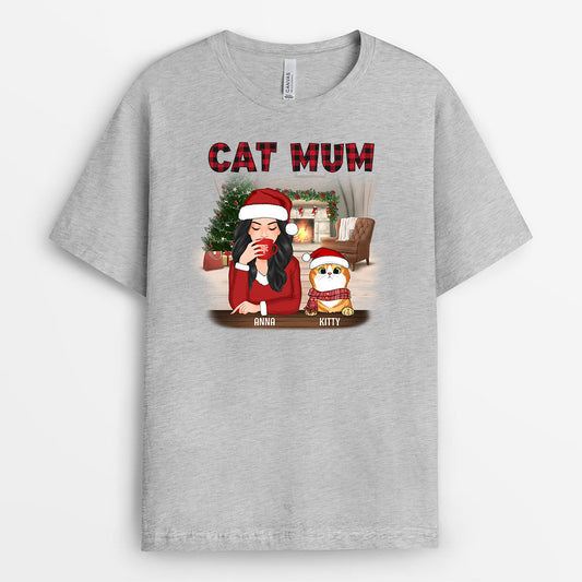 0542AUK2 Personalised T shirts Gifts Cat Mum Cat Lovers Christmas_b8014c04 4488 4aa6 ab85 a2ee70b889cc