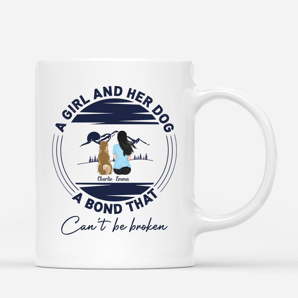 0548MUK1 Personalized Mugs Gifts Sitting Dog Dog Lovers