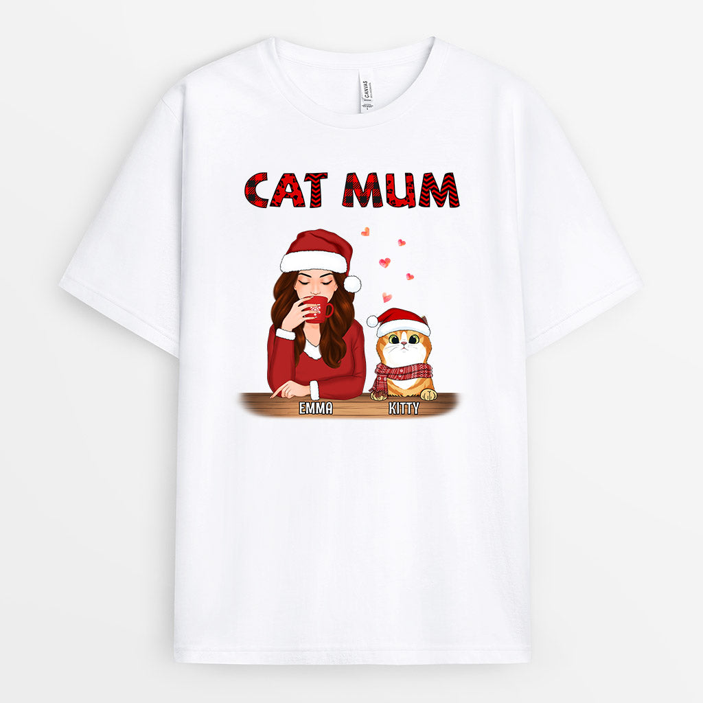 0558AUK1 Personalised T shirts Gifts Cat Mum Cat Lovers Christmas_327852dd b377 49f9 8a70 e503f5fc8353