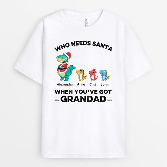 0583AUK1 Personalised T shirts Gifts Dinosaur Grandpa Dad Christmas_44a62cbc bc63 4459 9c95 e510ea94e7f8