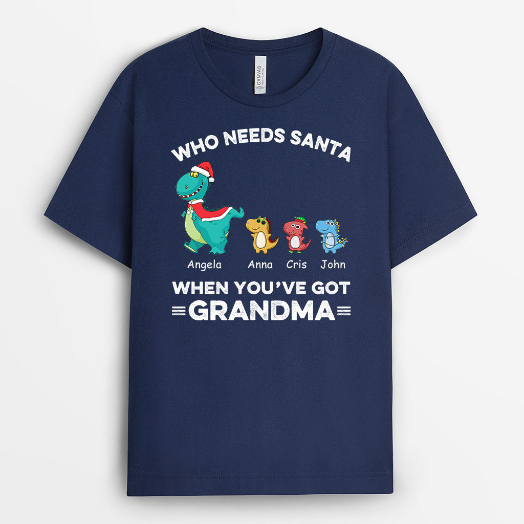 0583AUK1 Personalised T shirts Gifts Dinosaur Grandpa Dad Christmas_6dfe6b7e 4c1c 4180 ba44 6423c7608395