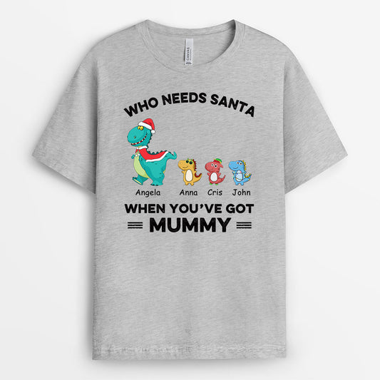 0583AUK2 Personalised T shirts Gifts Dinosaur Grandma Mum Christmas