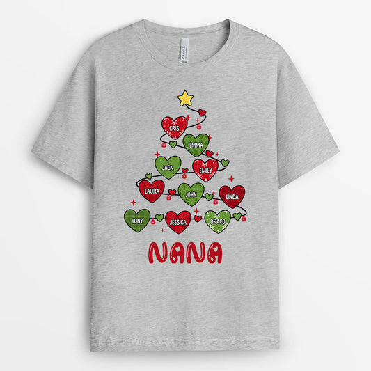 0588AUK1 Personalised T shirts Gifts Hearts Grandma Mum Christmas_76641ef2 7e16 4db6 b96b bd1bcdeda25e