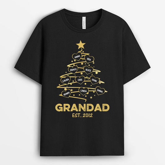 0589AUK2 Personalised T shirts Gifts Tree Dad Mom Christmas_b4e54829 a27e 40ab 843f 28d6fd1905a6