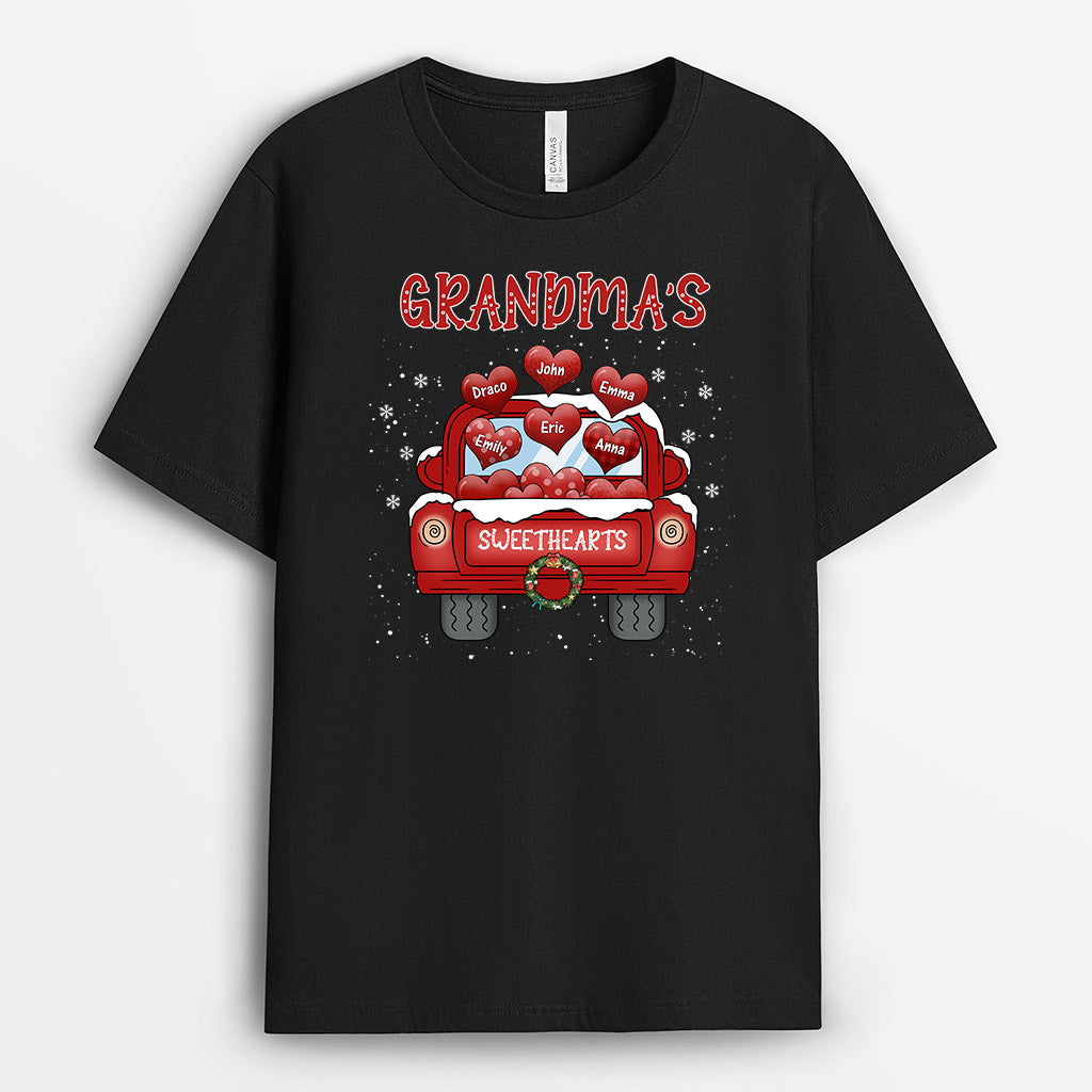 0598AUK1 Personalised T shirts Gifts Heart Grandma Mum Christmas_8d94c83a cf68 4a74 904c 540995079421