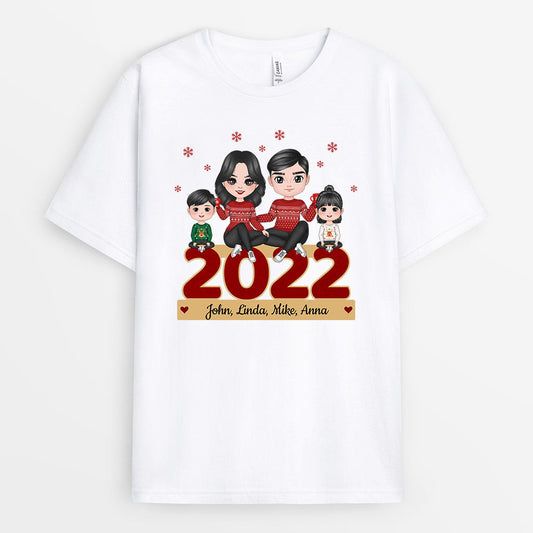 0612AUK2 Personalised T shirts Gifts Family Mum Dad Christmas