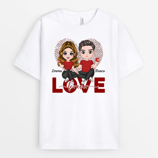 0626Auk1 Personalised T shirts Gifts Love Couples Lovers Christmas