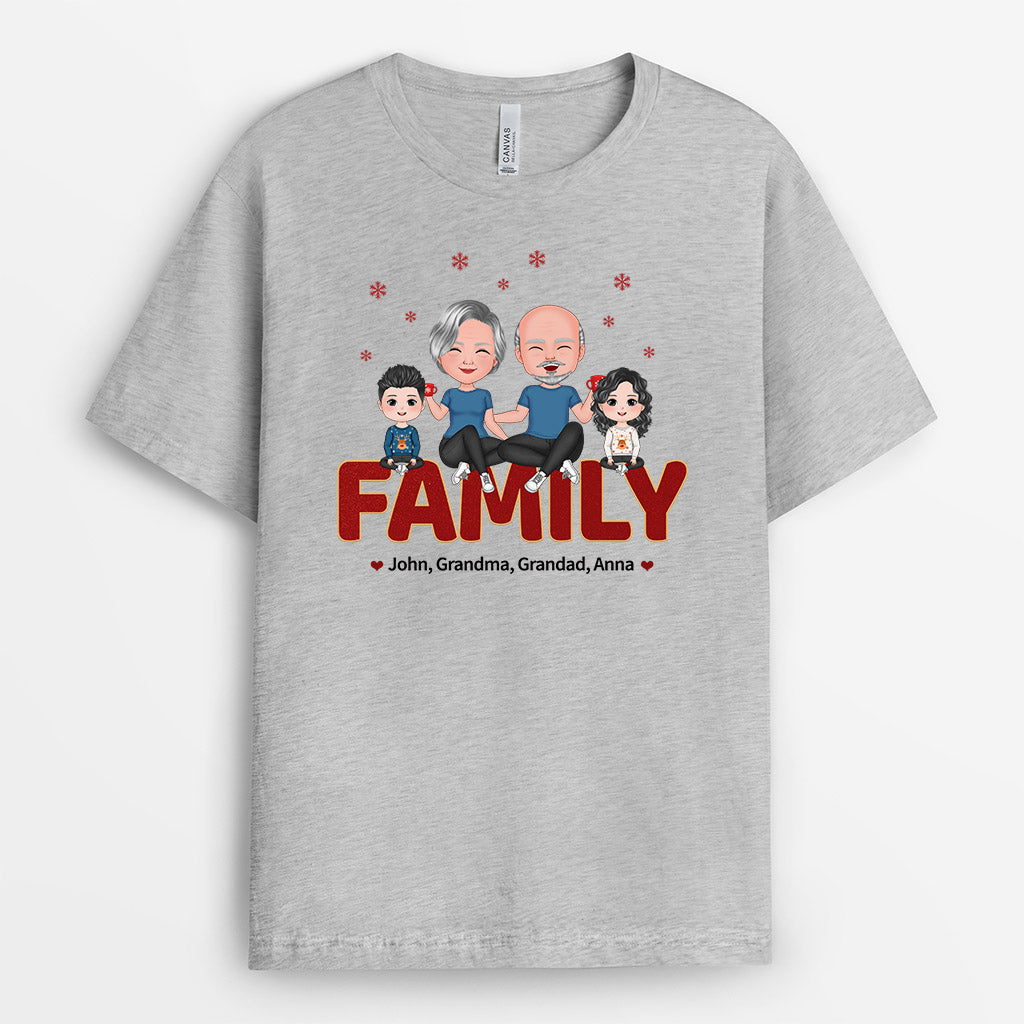 0633AUK2 Personalised T shirts Gifts Family Mum Dad Christmas