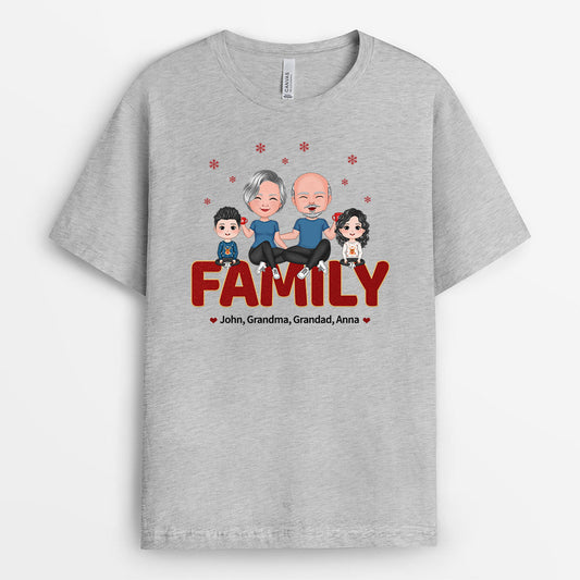 0633AUK2 Personalised T shirts Gifts Family Mum Dad Christmas