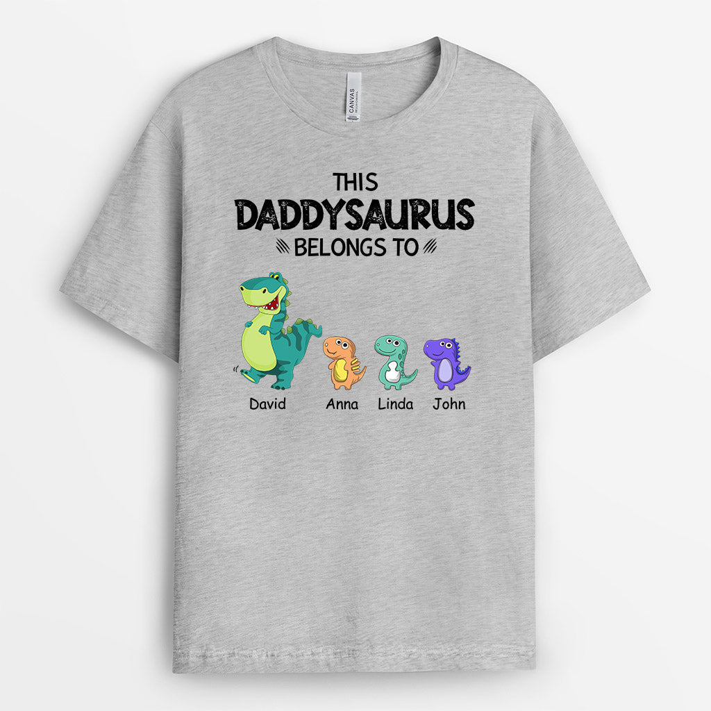 0636AUK2 Personalised T shirts Gifts Dinosaurs Grandpa Dad