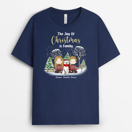 0652AUK1 Personalised T shirts Gifts Family Dog Dog Lovers Christmas