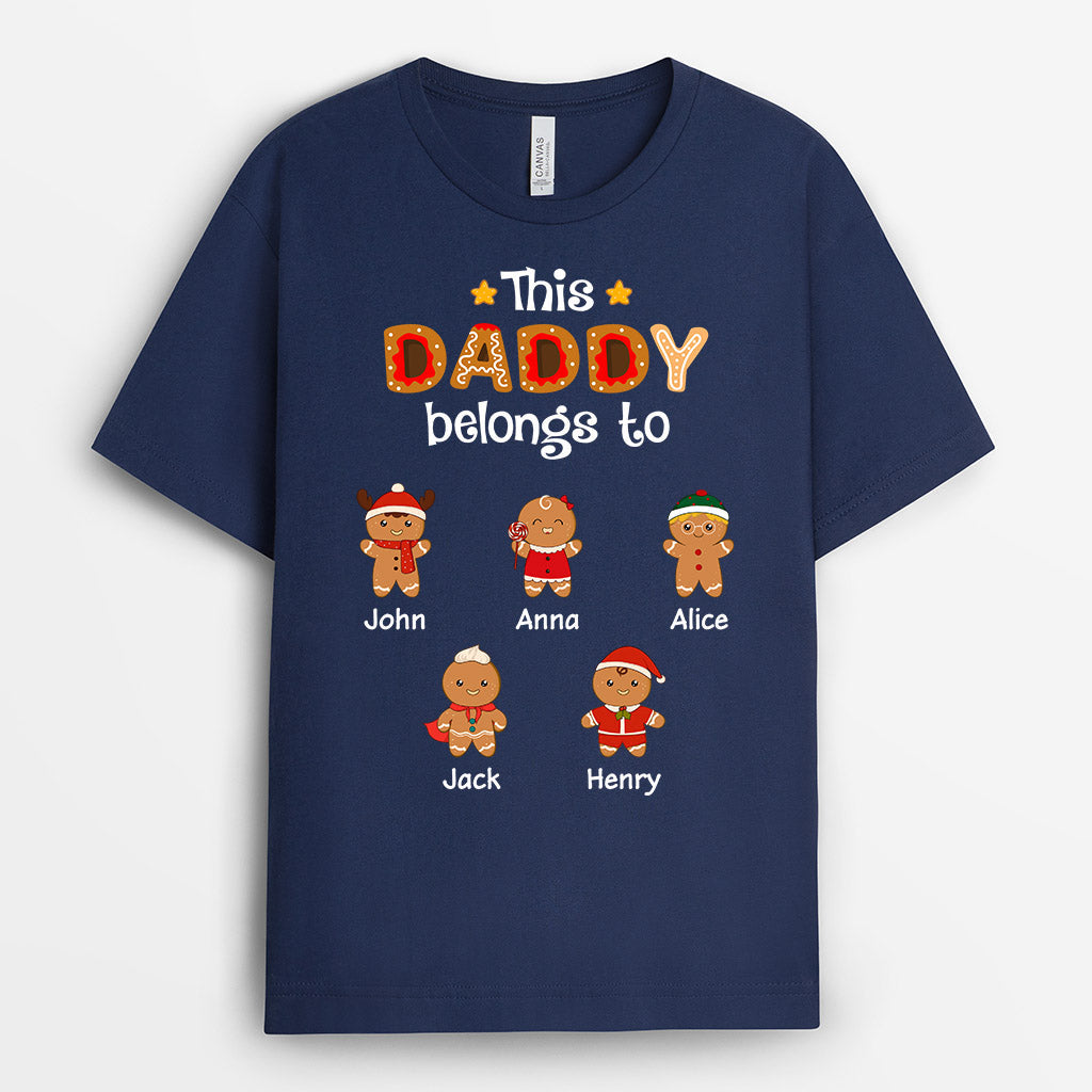 0661AUK2 Personalised T shirts Gifts Cookies Grandpa Dad Christmas