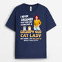 0663Auk1 Personalised T shirts Gifts Cat Girl Cat Lovers