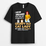 0663Auk2 Personalised T shirts Gifts Cat Girl Cat Lovers