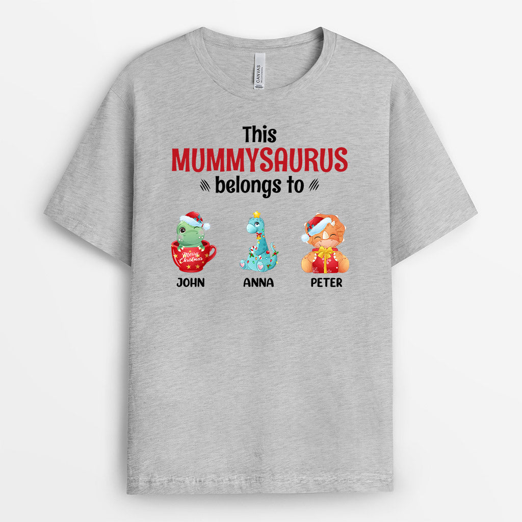 0666Auk2 Personalised T shirts Gifts Dinosaur Grandma Mum