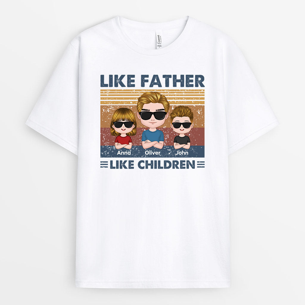 0671Auk1 Personalised T shirts Gifts Father Kid Dad