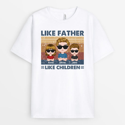 0671Auk1 Personalised T shirts Gifts Father Kid Dad