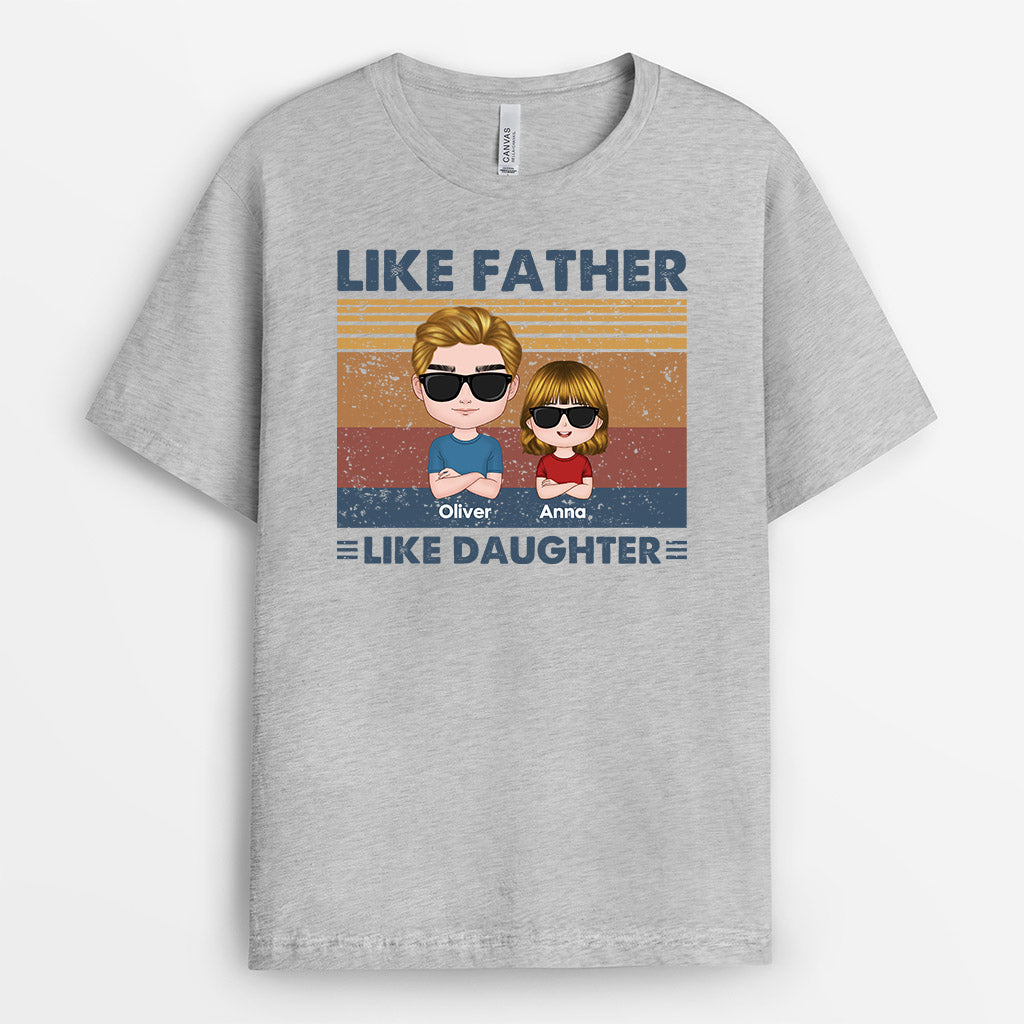 0671Auk2 Personalised T shirts Gifts Father Kid Dad