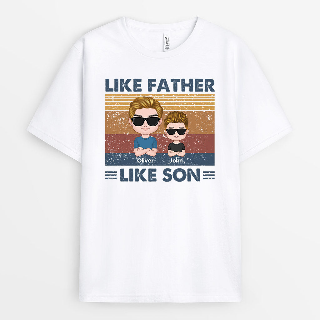 0671Auk3 Personalised T shirts Gifts Father Kid Dad