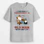 0675Auk2 Personalised T shirts Gifts Sitting Man Cat Lovers