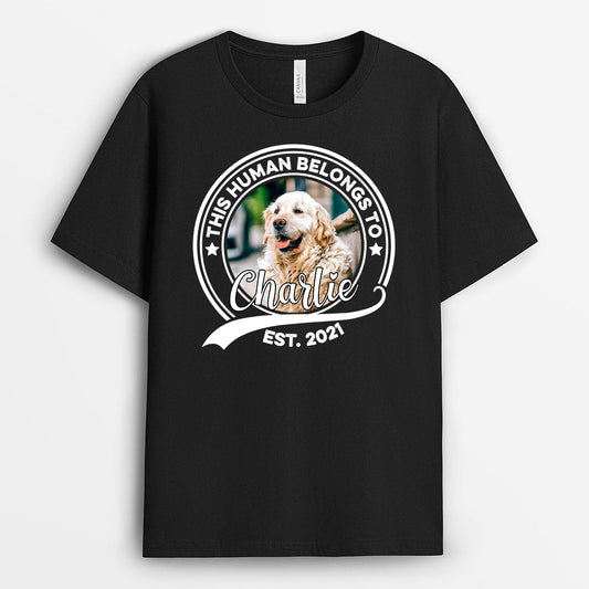 0677Auk1 Personalised T shirts Gifts Dog Photo Dog Lovers