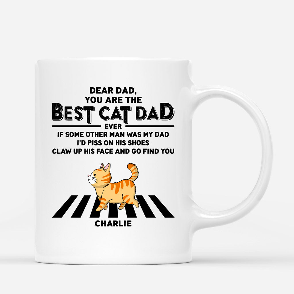 0684AUK1 Personalised Mug Gifts Walking Cat Cat Lovers