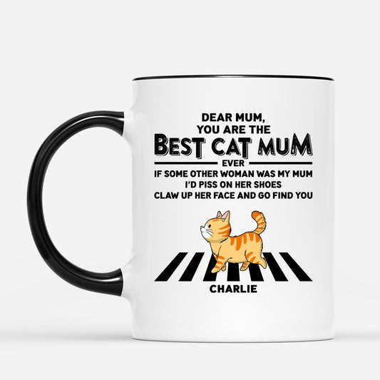 0684AUK2 Personalised Mug Gifts Walking Cat Cat Lovers