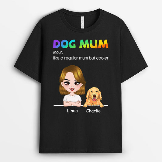 0688AUK3 Personalised T shirts Gifts Dog Mum Dog Lovers