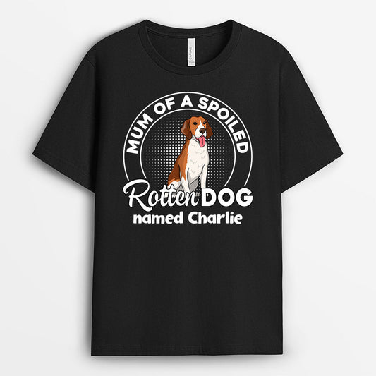 0690AUK1 Personalised T shirts Sitting Dog Dog Lovers