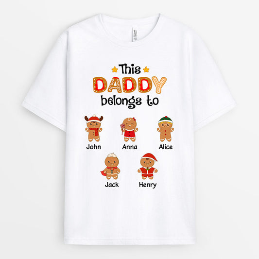 0691AUK1 Personalised T shirts Gifts Grandkids Cookies Grandad Dad