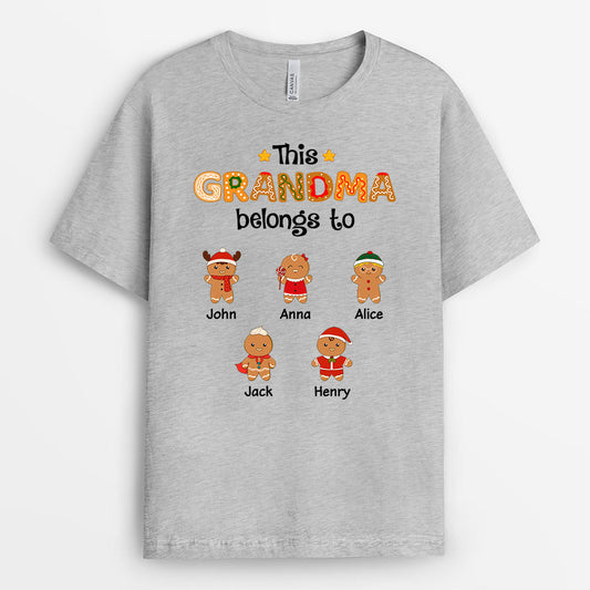 0691AUK1 Personalised T shirts Gifts Grandkids Cookies Grandma Mum