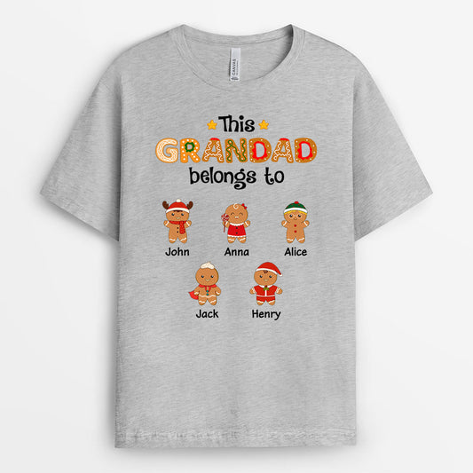0691AUK2 Personalised T shirts Gifts Grandkids Cookies Grandad Dad