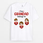 0696AUK1 Personalised T shirts Gifts Hearts Grandad Dad