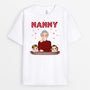 0701Auk1 Personalised T shirts Gifts Hearts Kids Grandma Mum