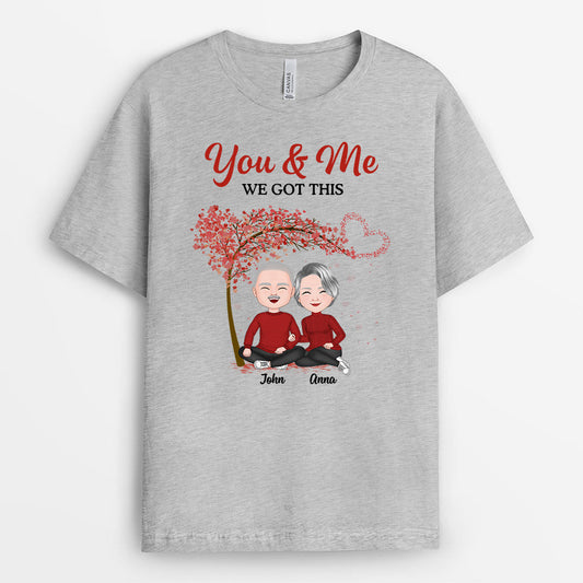 0710Auk1 Personalised T shirts Gifts Sitting Couple Couples Lovers Valentine