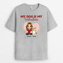 0713AUK2 Personalised T shirts Gifts Dog Heart Dog Lovers Valentine