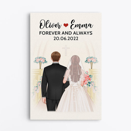 0719C597GUK1 Personalised Canvas Gifts Wedding Couples Lovers Valentine