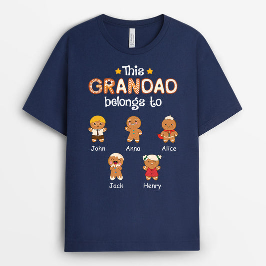 0721AUK1 Personalised T shirts Gifts Cookies Grandkids Grandad Dad Fathers Day