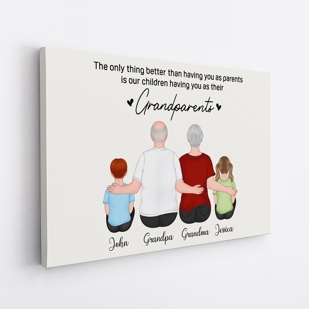 0732CUK21 Personalised Canvas Gifts Grandparents Grandad Grandma