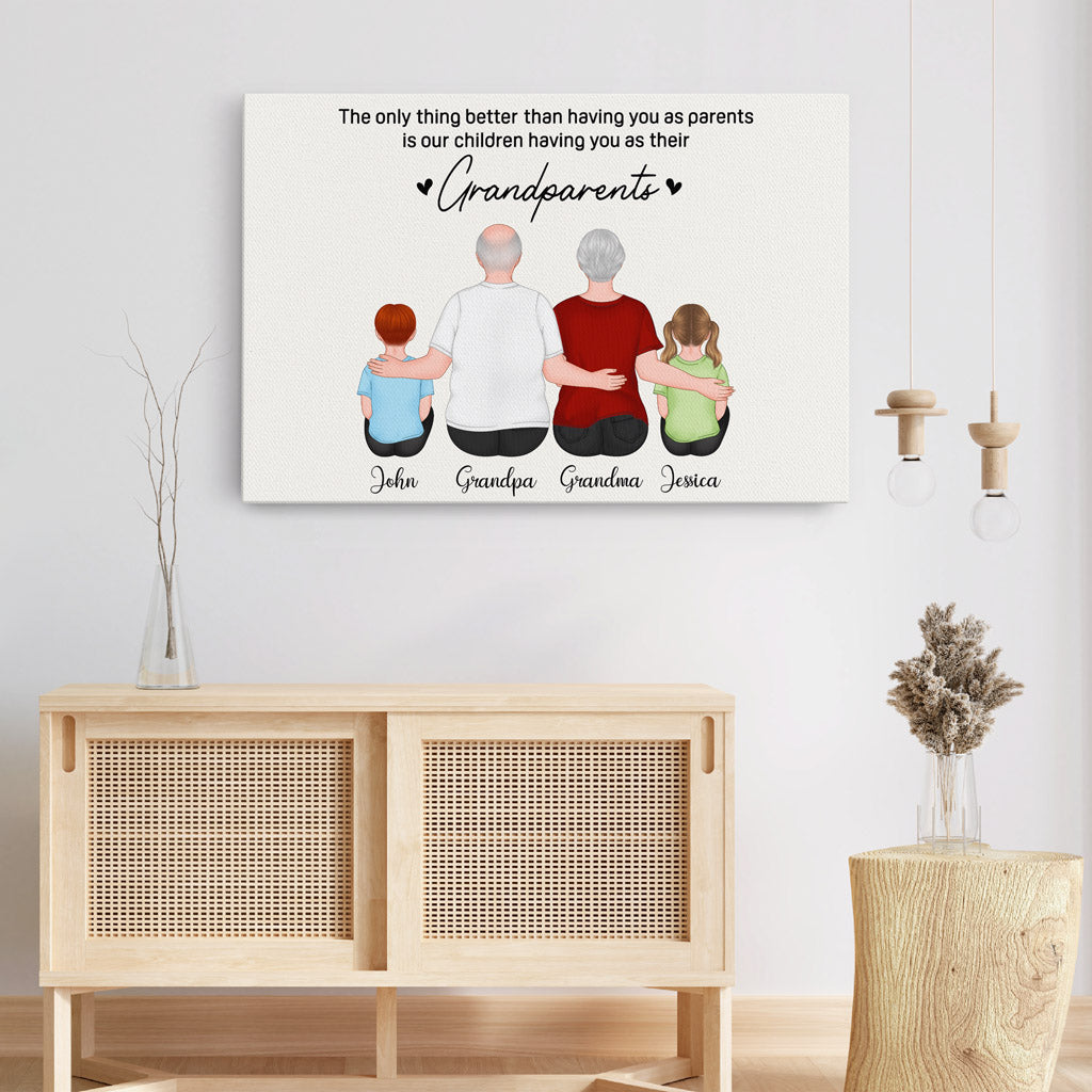 0732CUK3 Personalised Canvas Gifts Grandparents Grandad Grandma