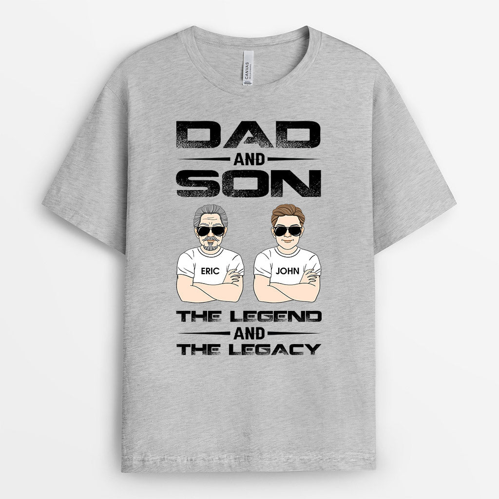 0736Auk1 Personalised T shirts Gifts Fatherhood Grandad Dad Fathers Day